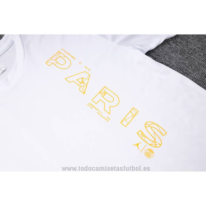 Chandal del Paris Saint-Germain Jordan Manga Corta 2023-2024 Blanco - Pantalon Corto